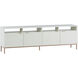 Ambrose 75.25 inch Champagne Gold / Cream Modular Media Console And Cabinet